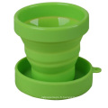 Gobelet pliable portable en silicone pliable avec couvercle